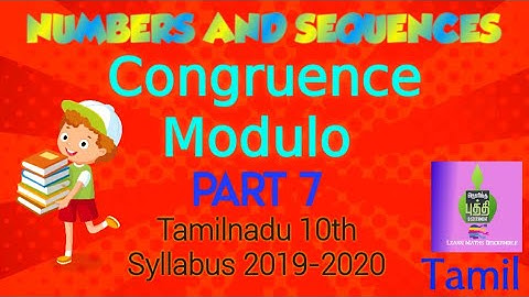Congruence Modulo| Tamil | Part 7| 10th TamilNadu Syllabus 2019-2020 | Educator Keet