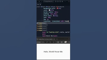 Display Tooltip Using HTML & CSS | devRasen | How to show Tooltip On Hover