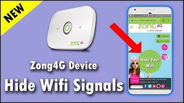 How to hide WiFi signals in zong 4g Device 2018 (Urdu)