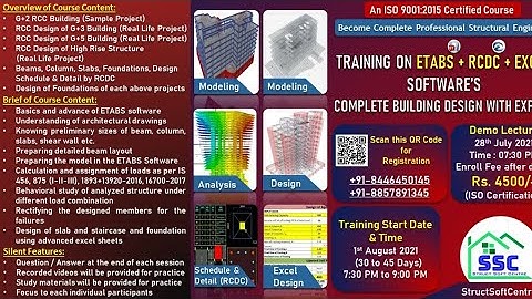New Batch Of ETABS Software | StructSoftCentre | From Basic To Advance |