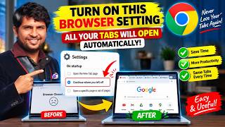 Turn On This Browser Setting to Reopen All Your Tabs Automatically when open browser  #Browsertips