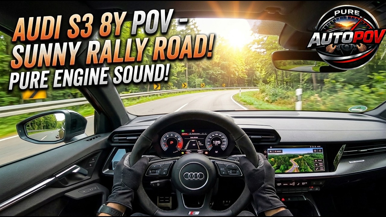 POV: Audi S3 8Y - Pure Driving on a Sunny Mountain Rally Road | Beautiful Views, No Talking