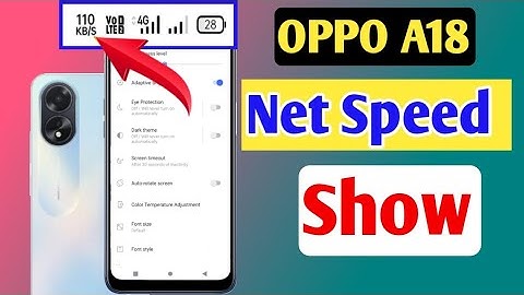 oppo a18 net speed show/oppo a18 me net speed kaise dekhe/network speed settin