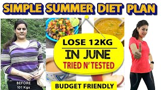 Simple SUMMER Diet Plan For FAST Weight loss LOSE 12 Kgs In JUNE110% Effective Weight Loss Diet