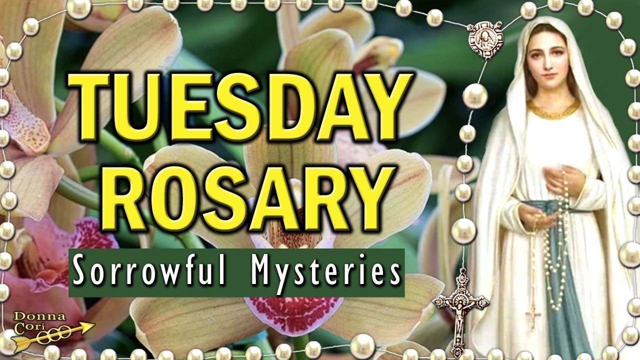Holy Rosary SORROWFUL Mysteries | TUESDAY Rosary Today for Peace & Family Devotion, Orchids