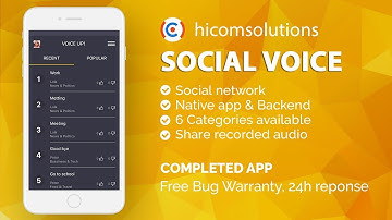 IOS Demo - Social Network Voice Mobile App Template, Script, Source Code for Sale