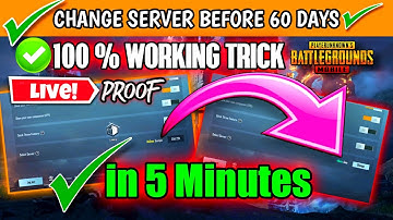 How To Change Server in Pubg Mobile🔥How To Change Server Before 60 Days in Pubg Mobile | Server Lock