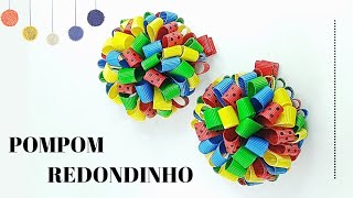 COMO FAZER POMPOM DE FITA n° 2 SUPER FÁCIL COM MUITAS DICAS