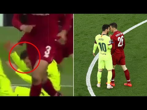 This is what happened between MESSI & Andrew Robertson 😱