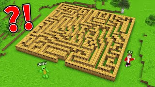 JJ and Mikey Found Secret MAZE DOOR Base - Maizen Parody Video in Minecraft