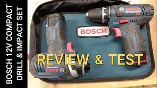 REVIEW & TEST: BOSCH 12V COMPACT DRILL & IMPACT SET