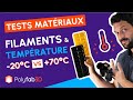 Quel filament 3d rsiste le mieux aux temperatures  70c  20c 