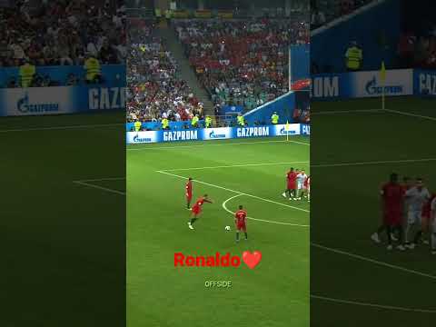 Ronaldo free kick vs spain in last minute #ronaldo #shorts