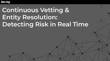 Continuous Vetting & Entity Resolution: Detecting Risk in Real Time