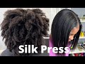 How To Silk Press | Babyliss Pro | Natural Curls To Silky Straight #naturalhair #silkpress