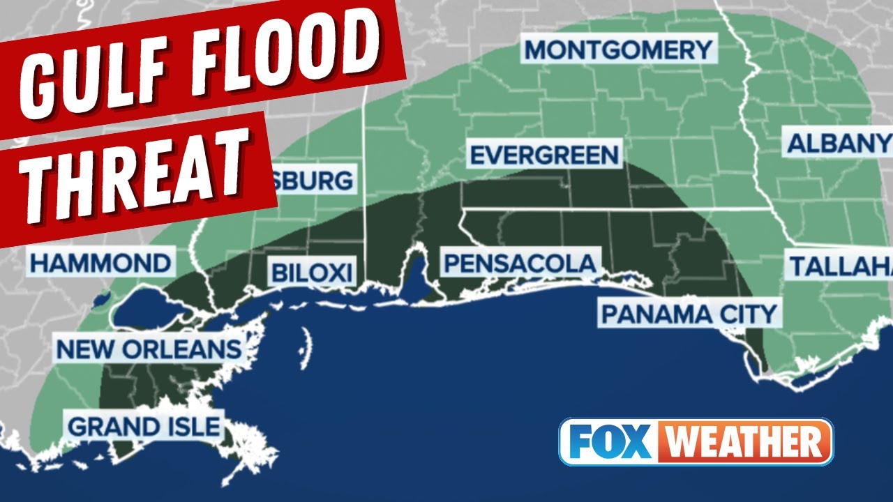 Dangerous Flash Flood Threat Looms Along Gulf Coast On Tuesday - YouTube
