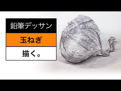 鉛筆デッサン 玉ねぎを描く。 - YouTube
