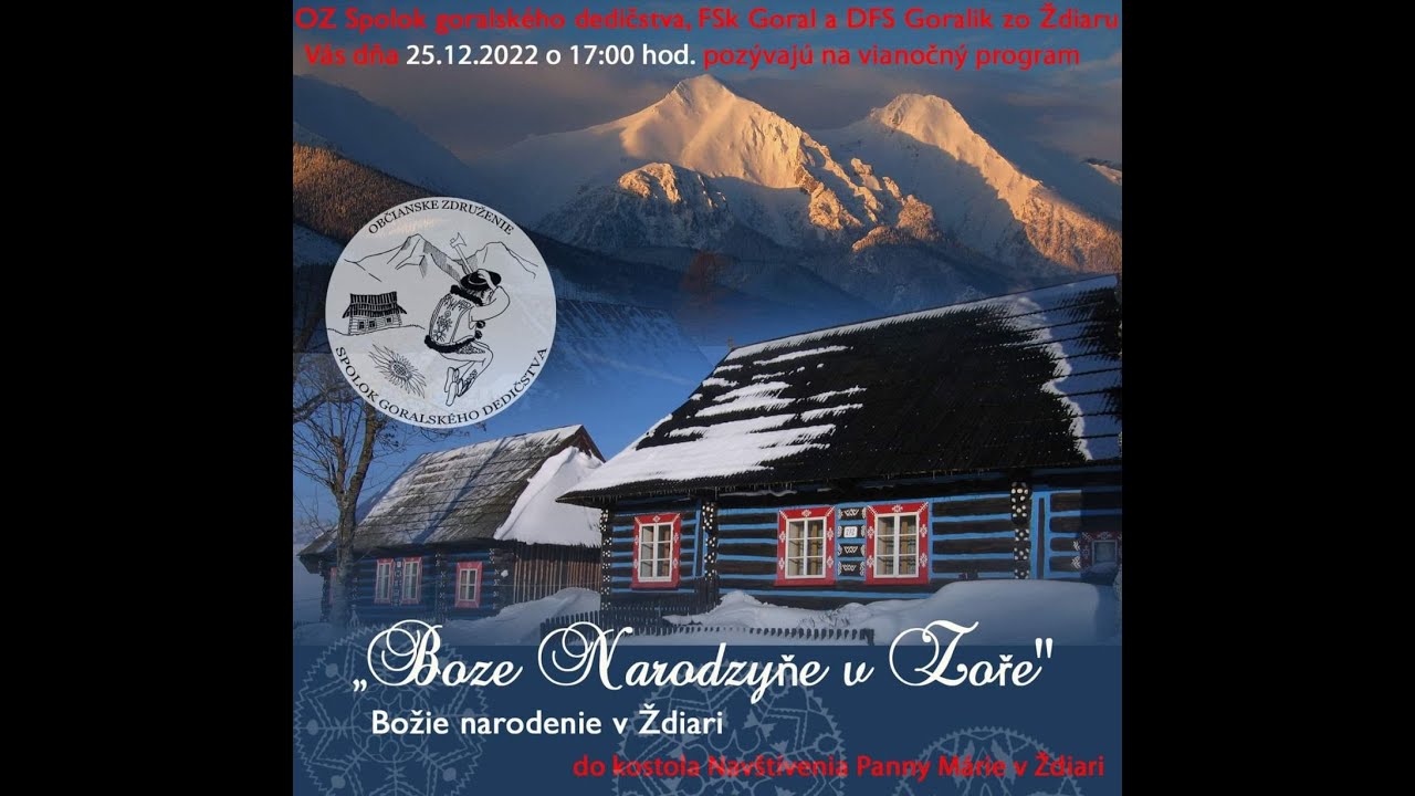 Ždiar, 25.12.2022, 1700 živé vysielanie zo Ždiaru YouTube
