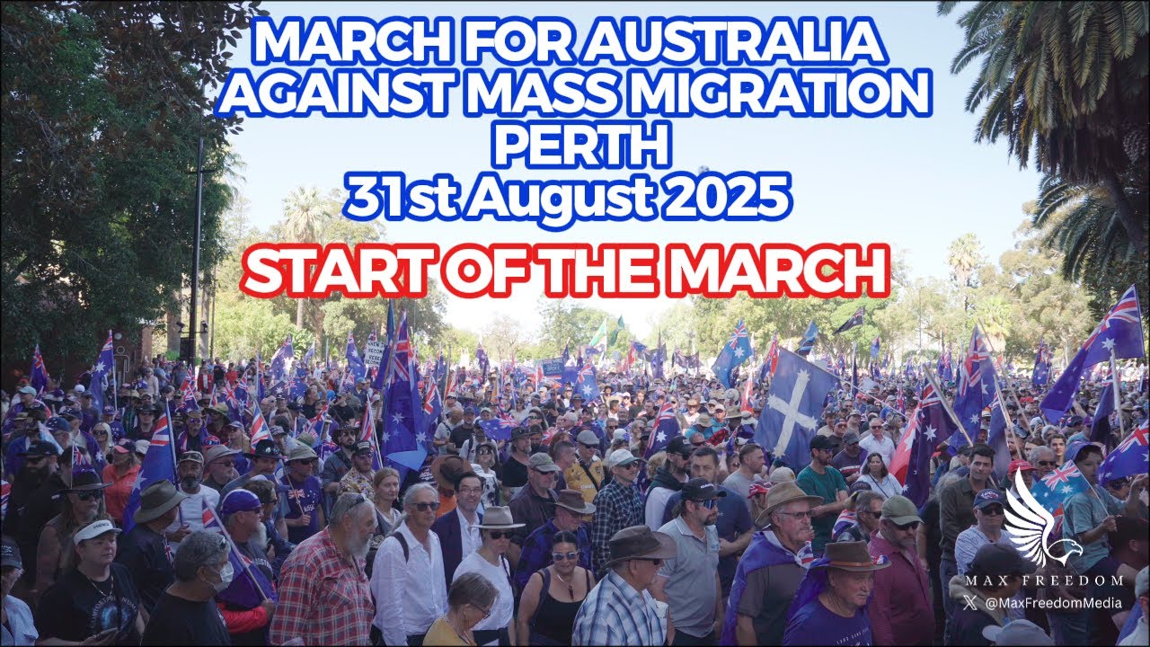 START OF THE RALLY โ MARCH FOR AUSTRALIA: Thousands Rally Against Mass Migration