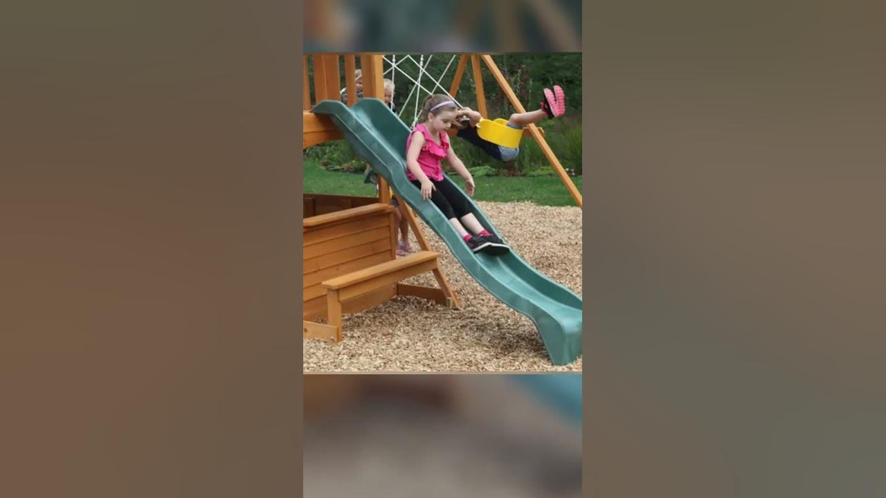 KidKraft Cranbrook Wooden Swing Set / Playset YouTube