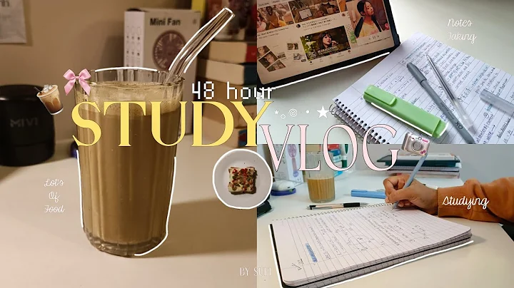 48 hour Study Vlog ★| notes taking 🖋️, studying 📖 ,lots of good food 🍜