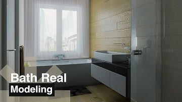 3D Max Bath Real Modeling Rendering Vray Photoshop Tutorial