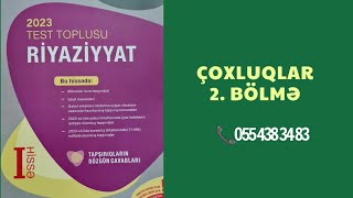 Çoxluqların Kəsişməsi,Birləşməsi Və Fərqinin Elementləri Sayı Yeni Test Toplusu 2023 Riyaziyyat