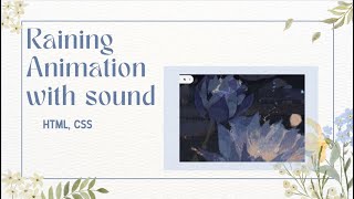 Raining Animation with Sound (Html,Css)