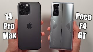 Poco F4 GT vs iPhone 14 Pro Max  🔥 Speed Test