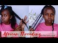 African Threading on Natural Hair| 9 Months Length Check | Hair Growth Challenge 2019