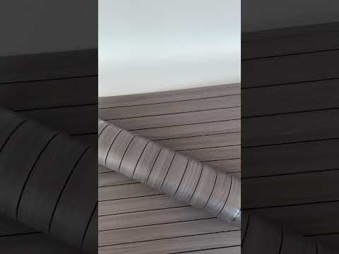3D рейка самоклейка Тик Седой 600×3000×3 мм — панель на стену под дерево, 1.8 м², видео 1