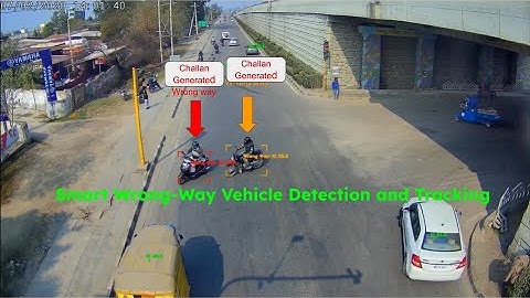 Smart WrongWay vehicle detection and tracking Using YOLOV8 and SORT