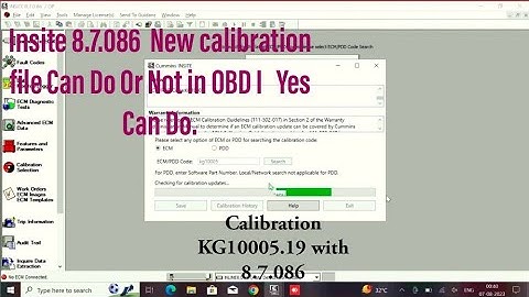 How to  Do calibration with New file in Cummins BS6 ECM with insite 8.7.0.86