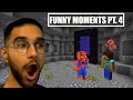 WE GOT STUCK IN A CAVE WITH NO NETHER PORTAL?! (MINECRAFT FUNNY MOMENTS #4)