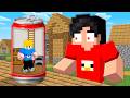 CONSTRUI uma BASE SECRETA na lata de COCA COLA no minecraft