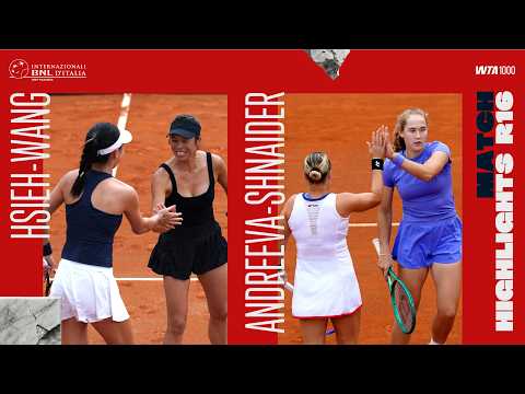 Video Hsieh/Wang vs Andreeva/Shnaider | R16 Highlights | Rome 2026