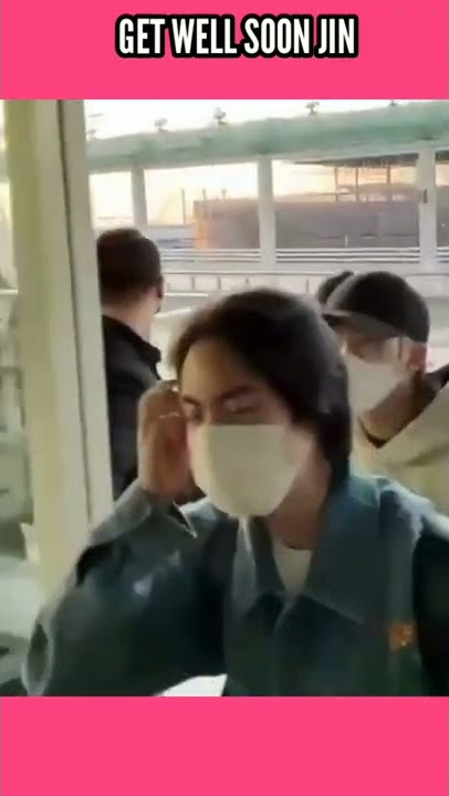 JIN AIRPORT APPEARANCE WITH FULL CAST ON HANDS😭