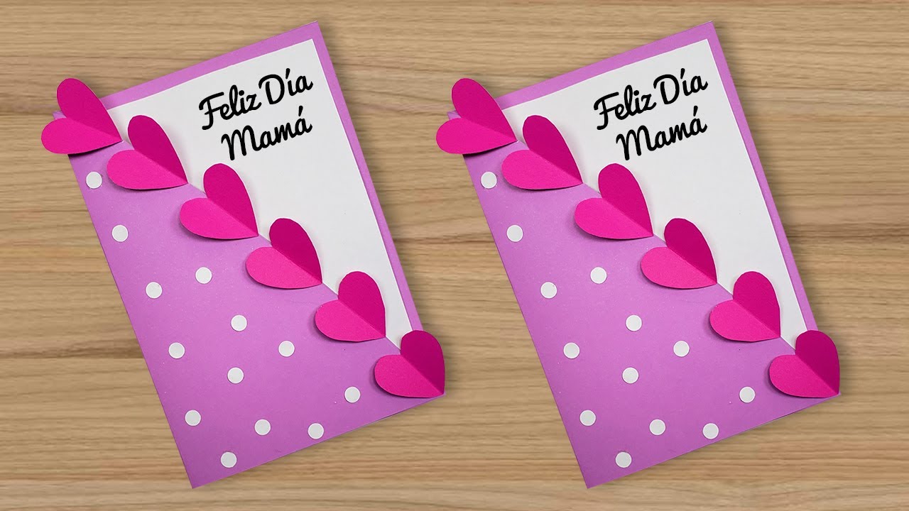 💜💜TARJETA HECHA A MANO PARA EL DÍA DE LA MADRE 😍 Especial día de la madre😍  Mother's Day Card 💜💜 - YouTube