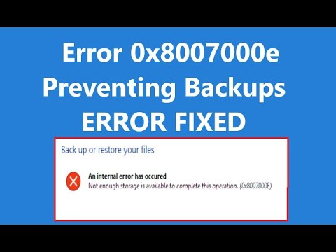  Update How to Fix Error 0x8007000e Preventing Backups