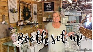 Booth set up in a Vintage, Antiques, Treasures and Gifts Store. Upcycled Decor, Thrifting for profit