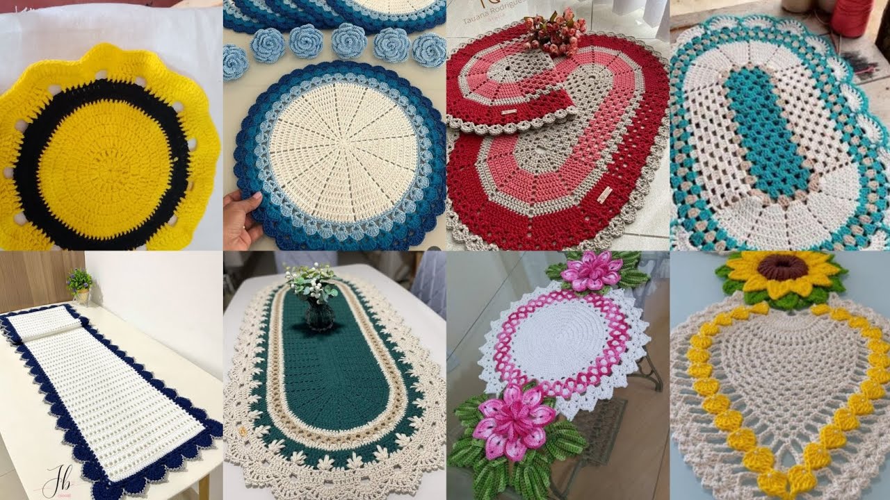 Very beautiful and attractive crochet table runners and mats new design ideas 2026
