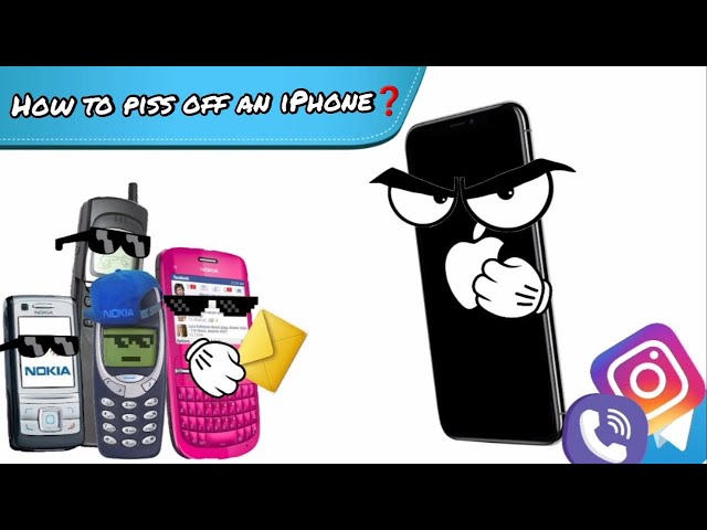 How to piss off an iPhone? Nokia vs iPhone. Funny Cartoon class=