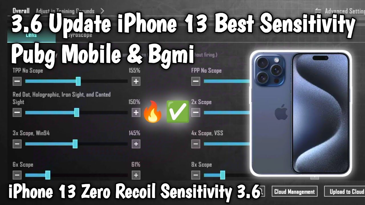 3.6 Update iPhone 13 Best Sensitivity Pubg Mobile &amp; Bgmi | iPhone 13 ...