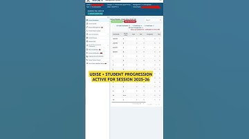 UDISE + STUDENT PROGRESSION ACTIVE FOR SESSION 2025-26. #UDISEPLUS #SCHOOL