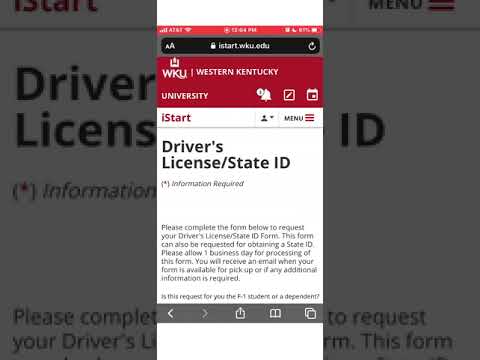 How to request a drivers license form on iStart