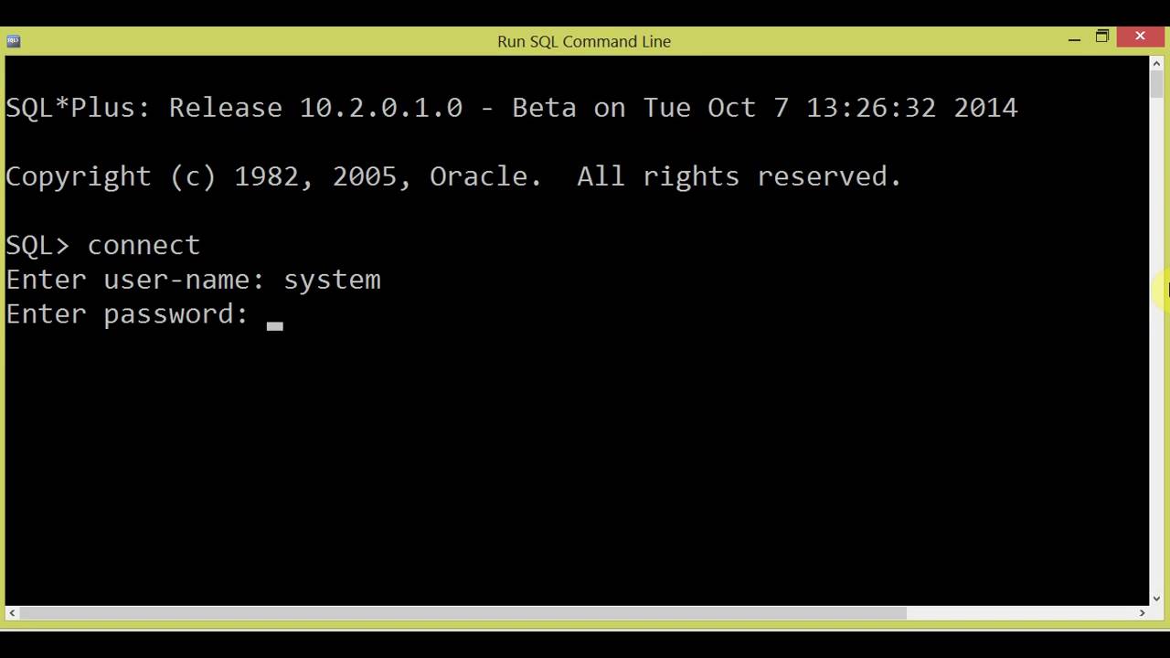 oracle sql command line client