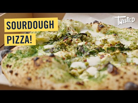 Creamy Boursin, Spinach and Artichoke Sourdough Pizza