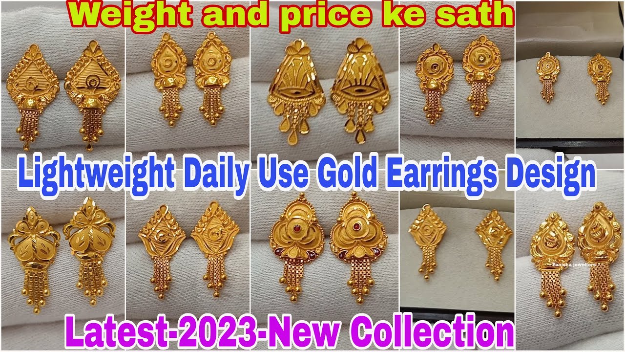 Latest Gold EARRING Design Huge Collection - YouTube | Bridal gold  jewellery, Gold earrings designs, Designer earrings