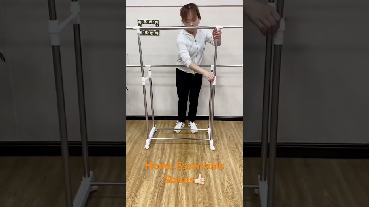 Extendable Drying Cloth Rack With Wheels