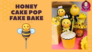 Let’s Fake Bake Honey Bee Cake Pops! #fakebake #cakepop #peepthisyall